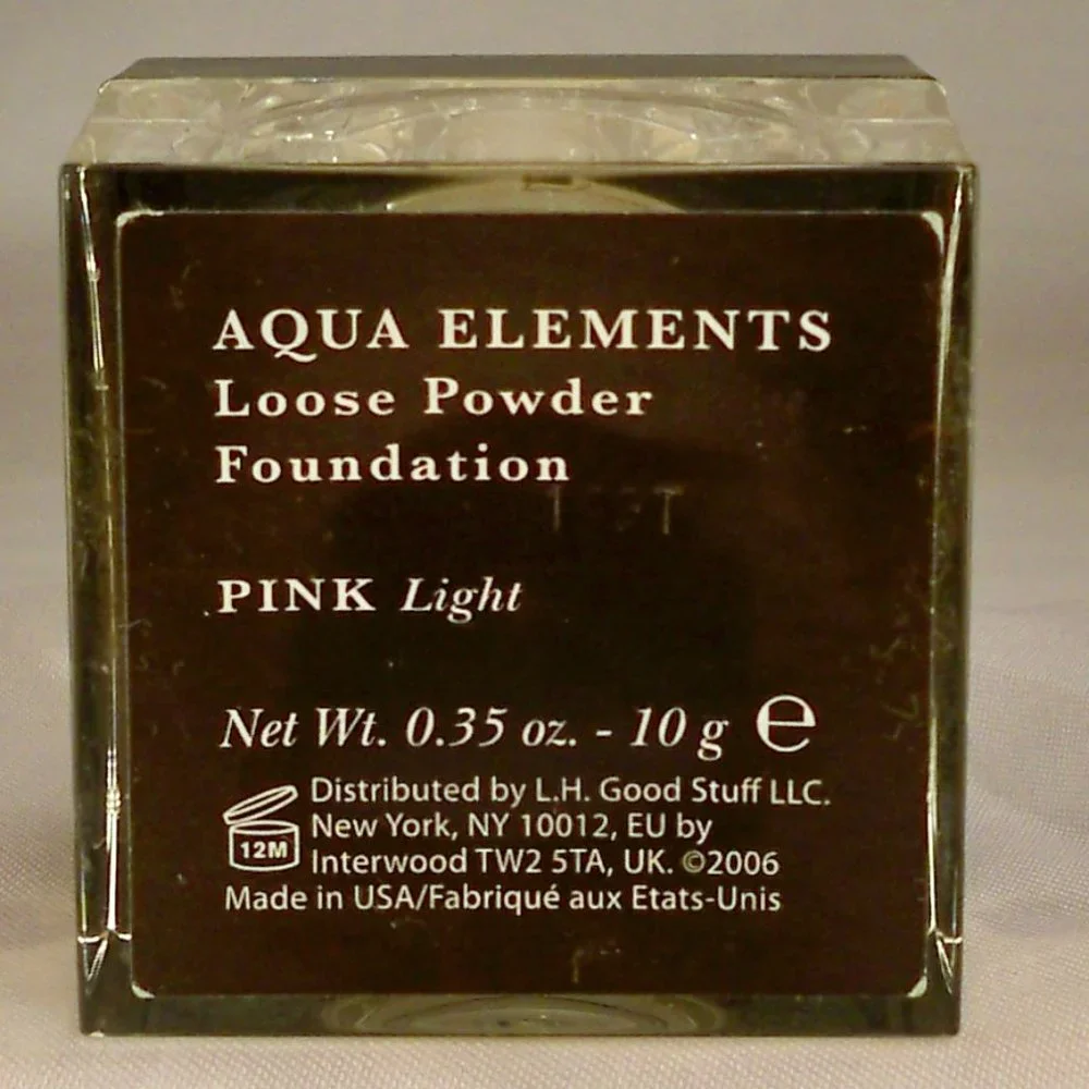 Lauren Hutton *Pink Light Aqua Elements Loose Powder Foundation 0.35oz